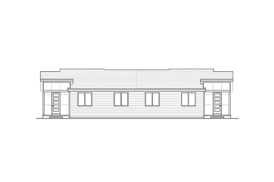 Exterior - Rear Elevation for Modern House Plan #124-1292 - 6 bed, 4 bath