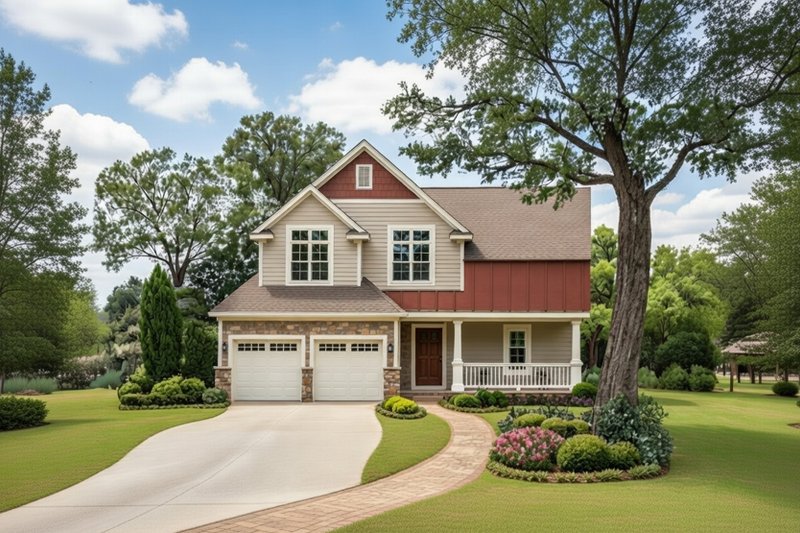 Dream House Plan - Exterior - Front Elevation 3 for Farmhouse House Plan #20-1407 - 3 bed, 2.5 bath