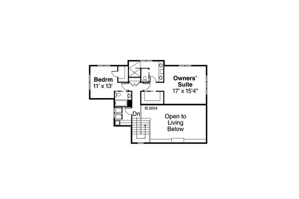 Traditional Floor Plan - Upper Floor Plan #124-977
