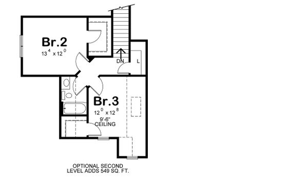 Home Plan - Optional Bonus Level/Bedrooms
