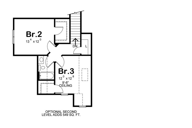 Traditional Style House Plan - 1 Beds 2 Baths 2083 Sq/Ft Plan #20-2307 ...