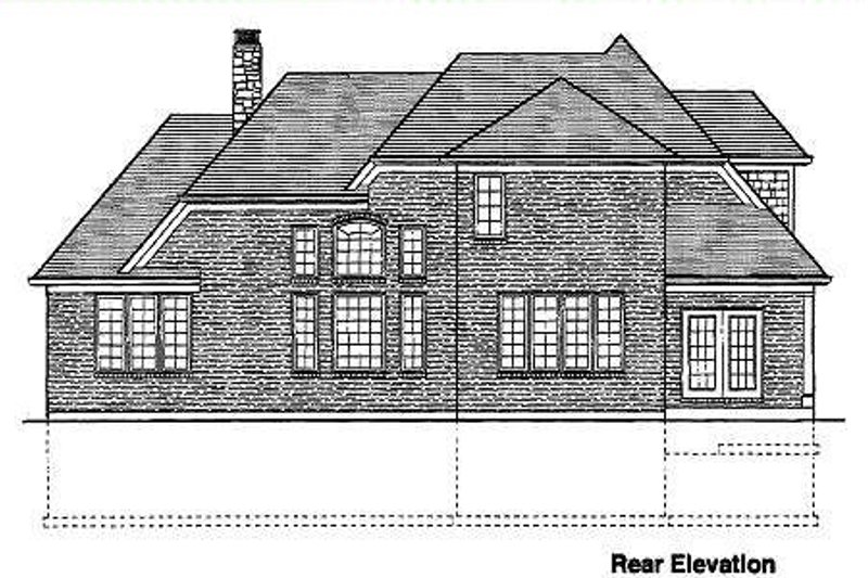 Architectural House Design - Exterior - Rear Elevation for Traditional House Plan #46-132 - 3 bed, 2.5 bath