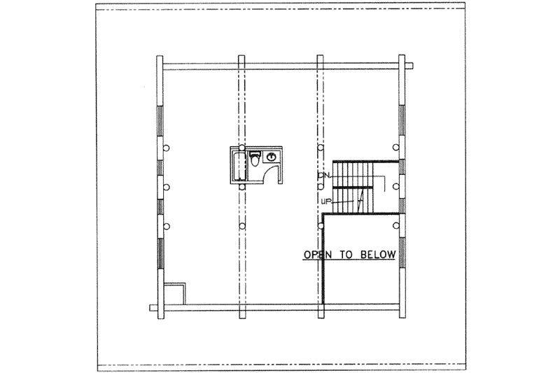 Home Plan - Floor Plan - Upper Floor for Log House Plan #117-417 - 1 bed, 2 bath