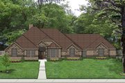 European Style House Plan - 4 Beds 3 Baths 2760 Sq/Ft Plan #84-522 