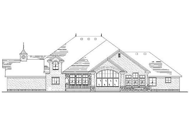 Dream House Plan - Exterior - Rear Elevation for European House Plan #5-424 - 7 bed, 5 bath