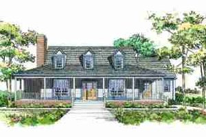 Country Exterior - Front Elevation Plan #72-320