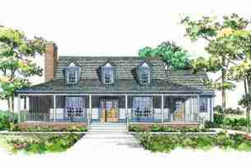 Home Plan - Country Exterior - Front Elevation Plan #72-320