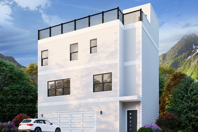 Dream House Plan - Modern Exterior - Front Elevation Plan #932-630