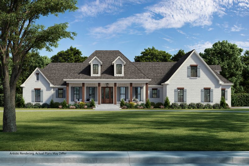 Home Plan - Exterior - Front Elevation 3 for Country House Plan #430-135 - 4 bed, 3.5 bath