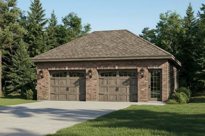Exterior - Front Elevation 2 for Traditional House Plan #22-556, 0 bath