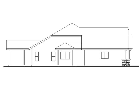 Exterior - Other Elevation for Ranch House Plan #124-585 - 4 bed, 2.5 bath