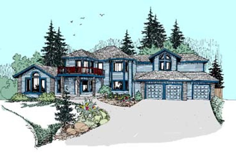 Dream House Plan - Exterior - Front Elevation Plan #60-515