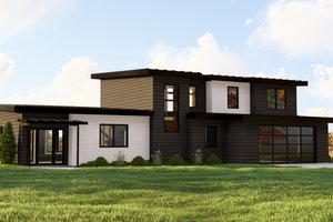 House Blueprint - Contemporary Exterior - Front Elevation Plan #1064-432