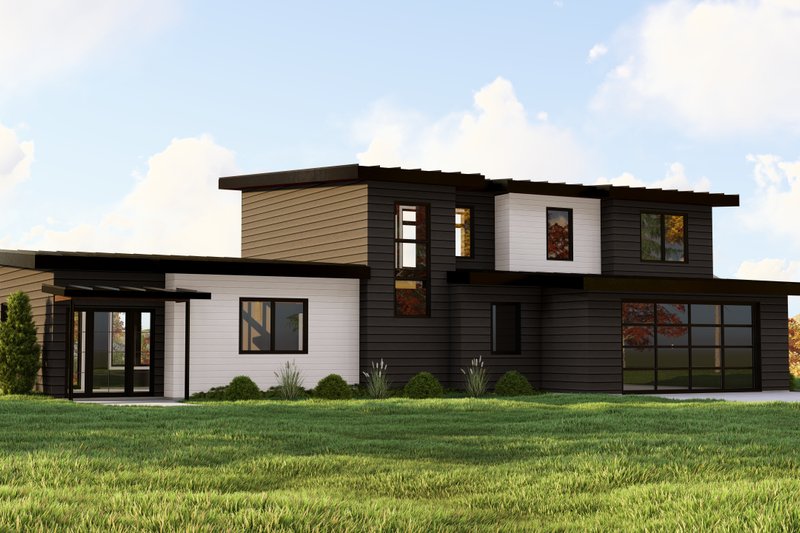 House Blueprint - Contemporary Exterior - Front Elevation Plan #1064-432