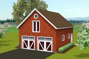 Country Exterior - Front Elevation Plan #75-207