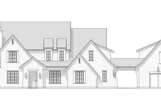 Exterior - Front Elevation 6 for European House Plan #1114-19 - 6 bed, 4.5 bath