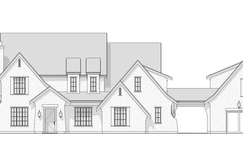 House Blueprint - Exterior - Front Elevation 6 for European House Plan #1114-19 - 6 bed, 4.5 bath