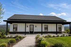 House Blueprint - Exterior - Front Elevation for Ranch House Plan #1116-43 - 3 bed, 2 bath