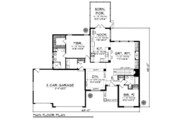 European Style House Plan - 2 Beds 2 Baths 1640 Sq/Ft Plan #70-931 