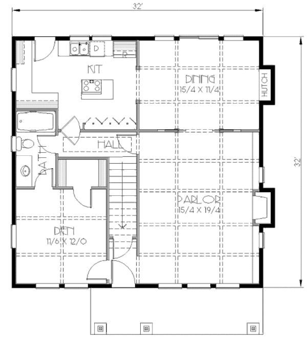 Craftsman Floor Plan - Main Floor Plan #423-15