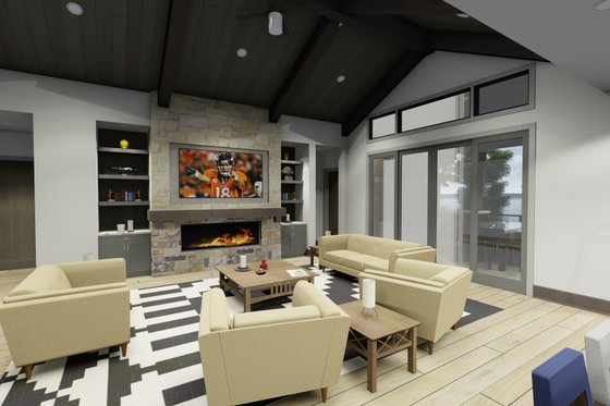 Interior - Family Room 1 for Contemporary House Plan #1069-31 - 5 bed, 5.5 bath