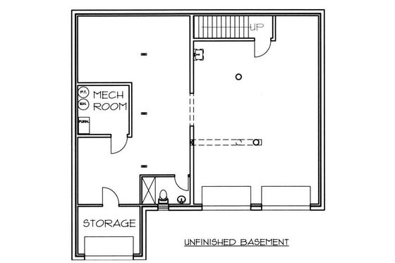 Floor Plan - Lower Floor for Log House Plan #117-553 - 3 bed, 3.5 bath