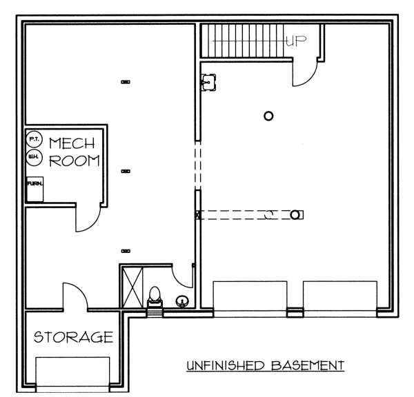 House Design - Log Floor Plan - Lower Floor Plan #117-553