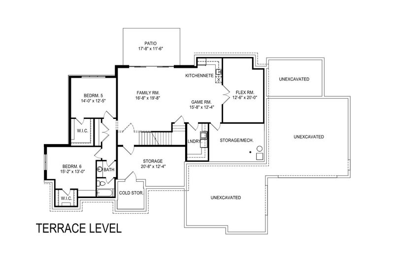 Home Plan - Floor Plan - Lower Floor for European House Plan #920-107 - 4 bed, 3.5 bath