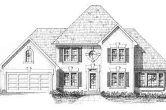 Exterior - Front Elevation for Traditional House Plan #129-117 - 4 bed, 2.5 bath