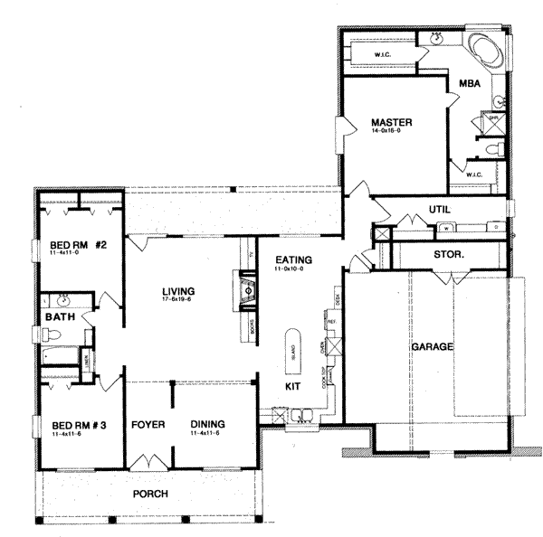 Southern Floor Plan - Main Floor Plan #15-121