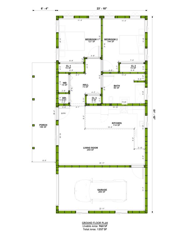 Modern Floor Plan - Main Floor Plan #1106-176
