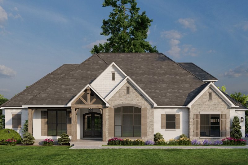 House Blueprint - Traditional Exterior - Front Elevation Plan #923-394