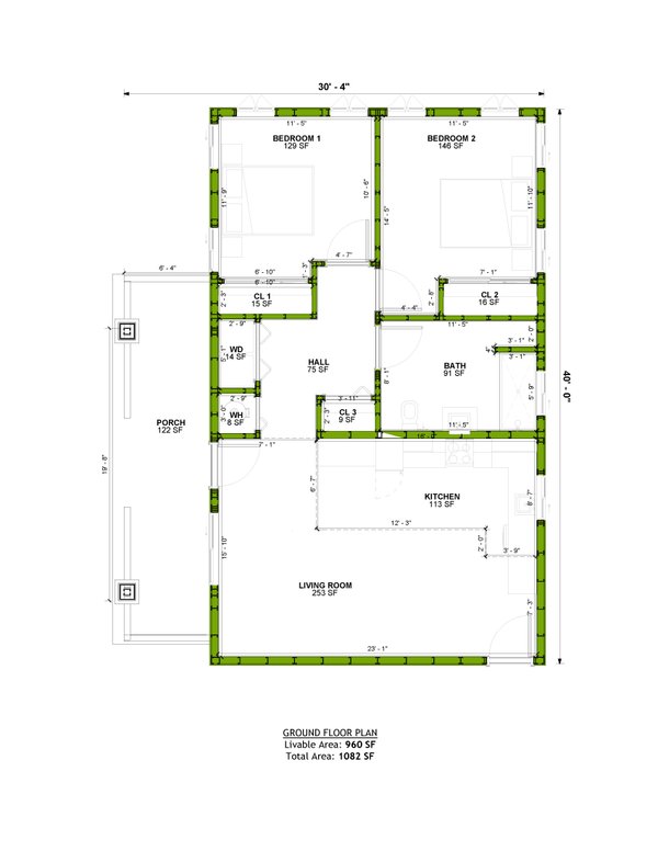 Craftsman Floor Plan - Main Floor Plan #1106-171
