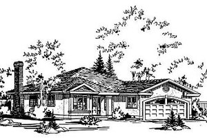 Ranch Exterior - Front Elevation Plan #18-112