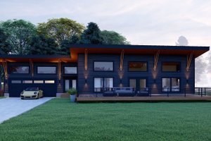 Exterior - Front Elevation 4 for Contemporary House Plan #932-1287 - 2 bed, 2.5 bath
