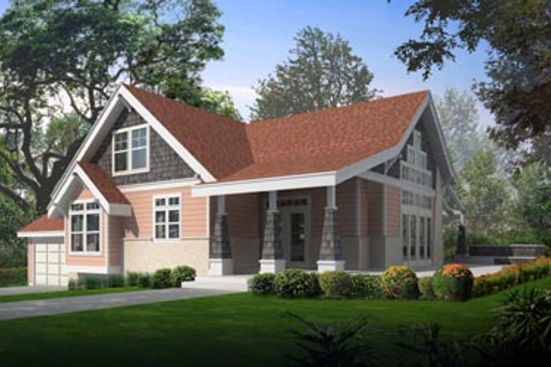 Dream House Plan - Farmhouse Exterior - Front Elevation Plan #100-214