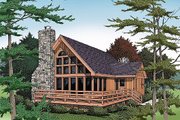 Cabin Style House Plan - 3 Beds 3 Baths 1814 Sq/Ft Plan #456-10 