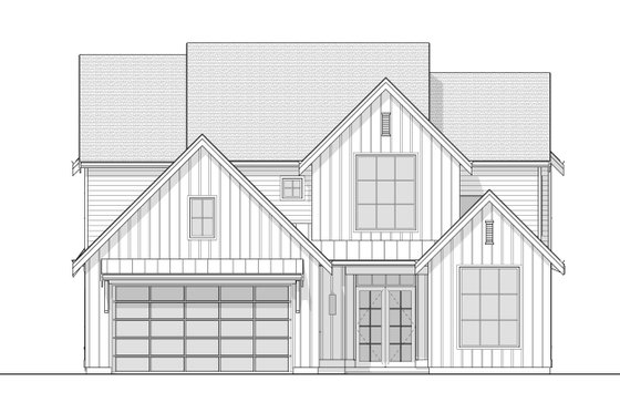 Exterior - Front Elevation 4 for Farmhouse House Plan #1114-21 - 4 bed, 4.5 bath
