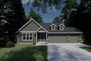 House Plan Design - Exterior - Front Elevation for Craftsman House Plan #53-684 - 4 bed, 2 bath