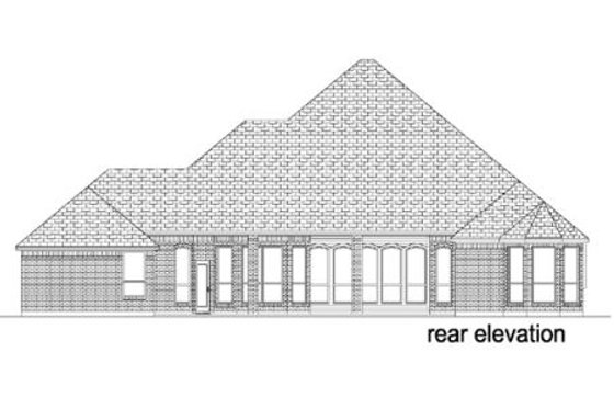 Exterior - Rear Elevation for Traditional House Plan #84-387 - 4 bed, 3 bath