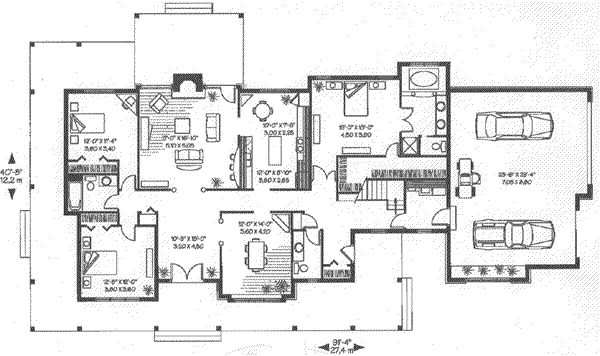 Architectural House Design - Traditional Floor Plan - Main Floor Plan #23-255