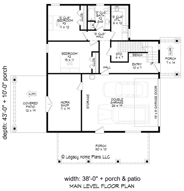 Modern Floor Plan - Main Floor Plan #932-657