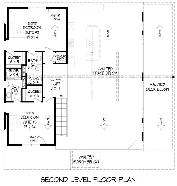 Architectural House Design - Floor Plan - Upper Floor for Country House Plan #932-1376 - 3 bed, 3.5 bath