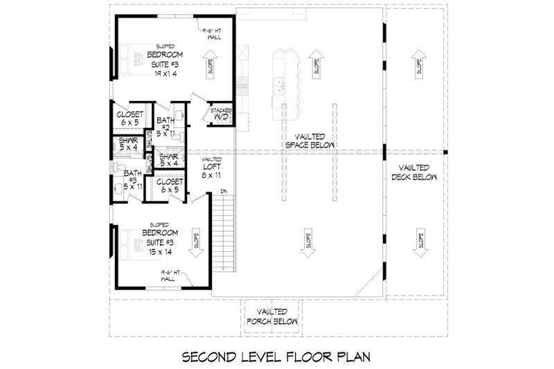 Architectural House Design - Floor Plan - Upper Floor for Country House Plan #932-1376 - 3 bed, 3.5 bath