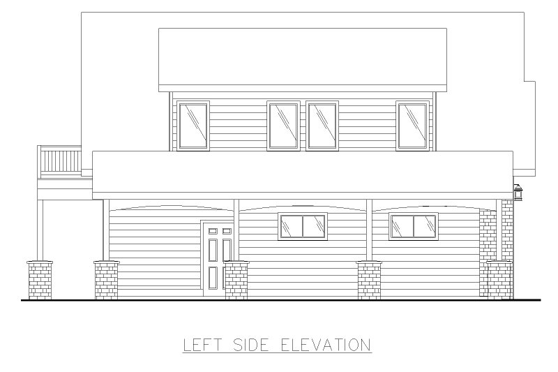 House Design - Exterior - Other Elevation for Traditional House Plan #117-1070 - 2 bed, 1.5 bath