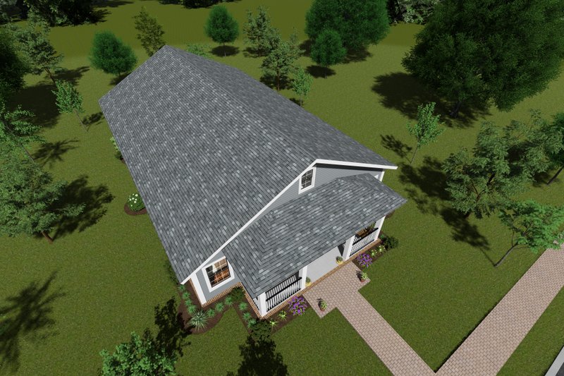 Home Plan - Exterior - Other Elevation 2 for Cottage House Plan #513-2197 - 3 bed, 2 bath