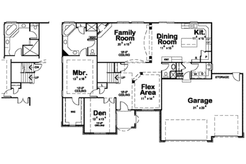 Dream House Plan - Floor Plan - Main Floor for European House Plan #20-1774 - 4 bed, 3 bath