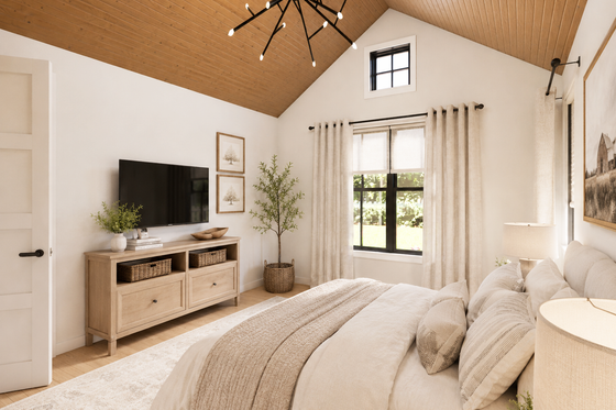 Interior - Master Bedroom for Farmhouse House Plan #48-1220 - 3 bed, 2 bath