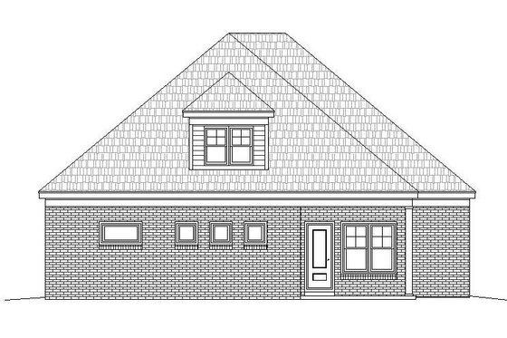 Exterior - Rear Elevation for Country House Plan #932-273 - 4 bed, 3 bath
