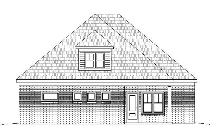 House Blueprint - Exterior - Rear Elevation for Country House Plan #932-273 - 4 bed, 3 bath
